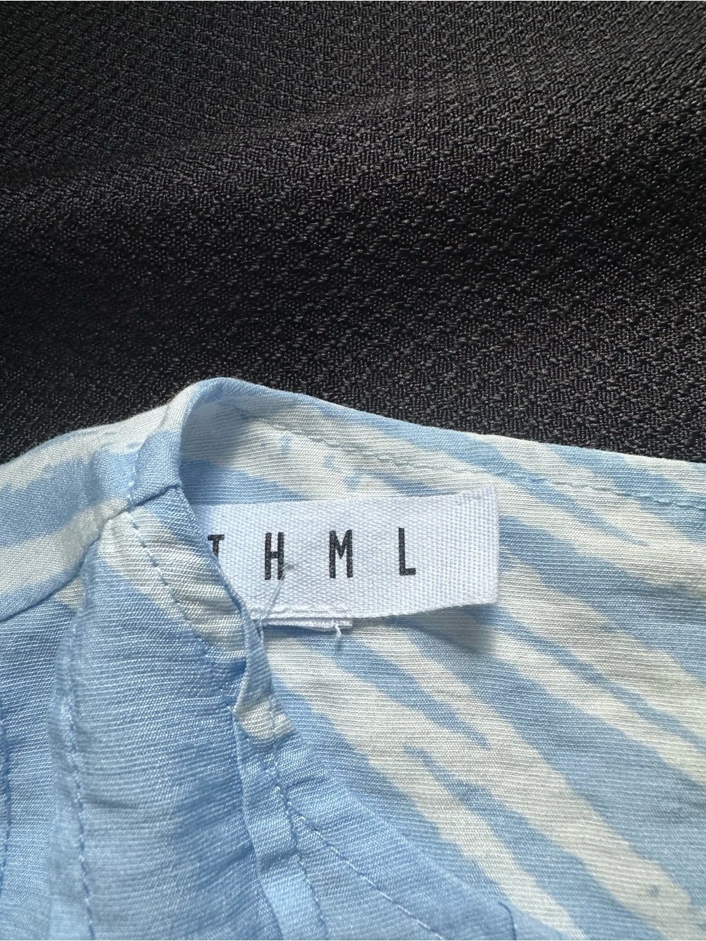 THML Blue Ruffle Sleeve Blouse - Picture 2 of 4